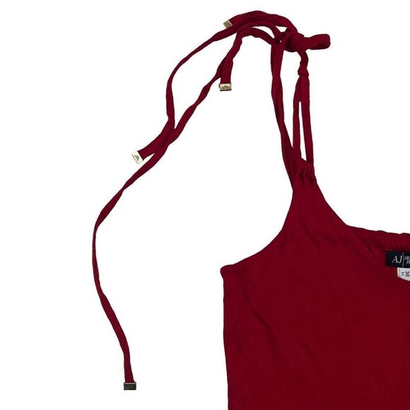 Pre-Loved AJ Armani Jeans US XS Women Strappy Top Red Viscose Tank Top - Picture 8 of 14